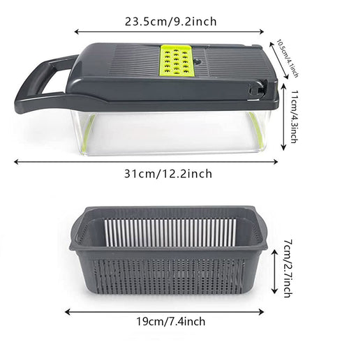 15-in-1 Vegetable Chopper & Slicer Set — Manual Dicer, Shredder, Grater & Egg Separator - product view 2
